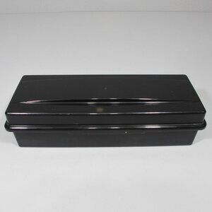 Alpha Audio Cassette Plastic Storage Box Case Holder Holds 15 24 Tapes Black